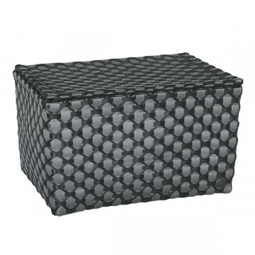 Toulon Basket dark grey with black pattern